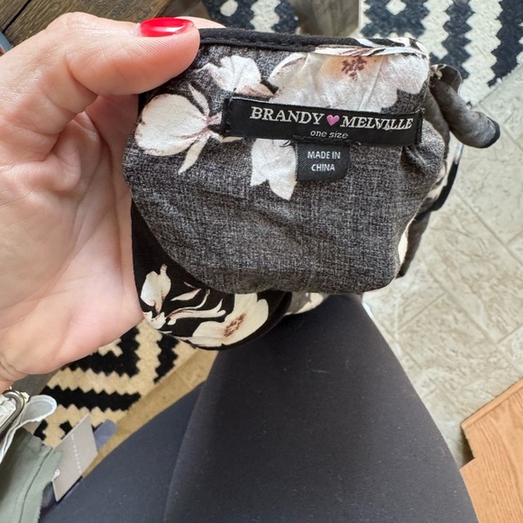 Brandy Melville sundress spaghetti straps black white OS - Picture 6 of 6